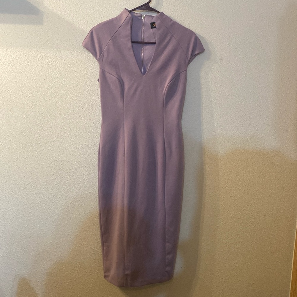 Alexia Admor purple vneck maxi dress size XS